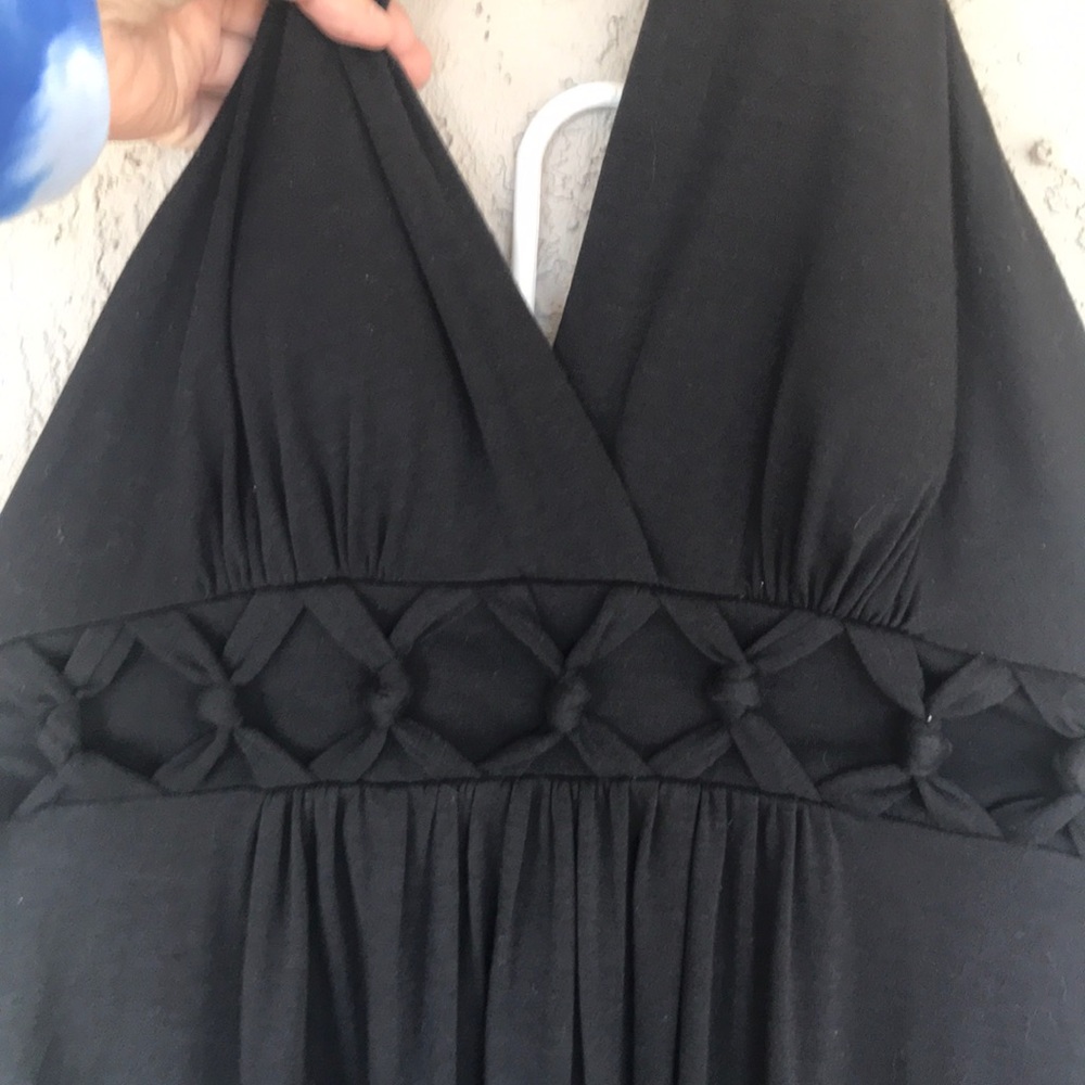 Black halter dress